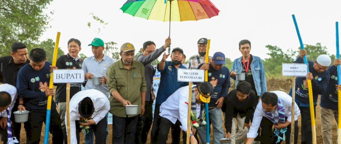 Mentan SYL melakukan tanam Sorgum di Taman Teknologi Pertanian Ds. Barabatu, Kecamatan Labakkang, Kabupaten Pangkajene dan Kepulauan (Pangkep), Jumat, 23 Juni 2023. Mentan SYL melakukan tanam Sorgum di Taman Teknologi Pertanian Ds. Barabatu, Kecamatan Labakkang, Kabupaten Pangkajene dan Kepulauan (Pangkep), Jumat, 23 Juni 2023.