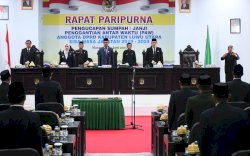 Bupati Luwu Utara Hadiri Pelantikan  Anggota DPRD PAW Saifuddin