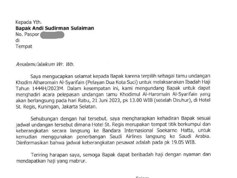 Diundang Khusus Raja Salman, Gubernur Andi Sudirman Berangkat Haji