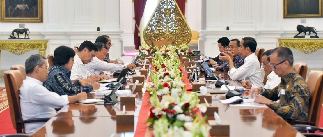 Rapat terbatas (ratas) yang dipimpin oleh Presiden Jokowi, baru-baru ini.