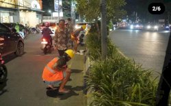 Plt.Camat Makassar Tinjau Kegiatan Satgas Kebersihan dalam Penataan Taman Kota