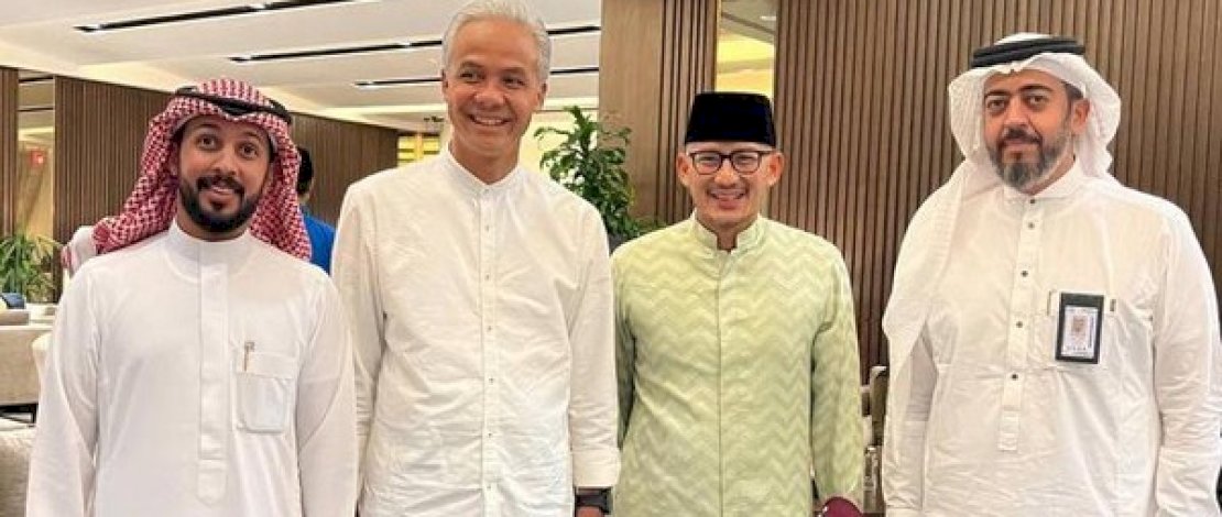 Foto: Ganjar dan Sandiaga bersama pejabat di Kementerian Arab Saudi (Dok istimewa) Foto: Ganjar dan Sandiaga bersama pejabat di Kementerian Arab Saudi (Dok istimewa)