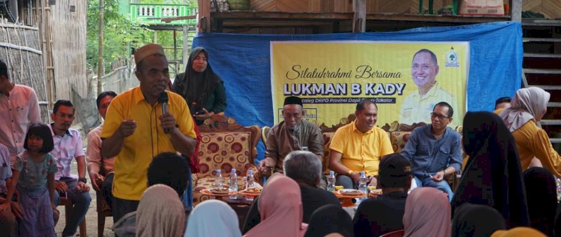 Wakil Ketua DPD I Golkar Sulsel, Lukman B Kady, melakukan kunjungan silaturahmi ke Desa Pattopakang dan Desa Cikoang, Kecamatan Mangarabombang, Kabupaten Takalar, Jumat, 30 Juni 2023.