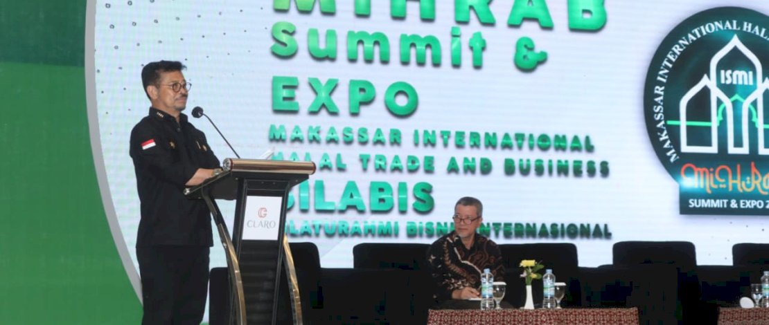 Mentan SYL saat menghadiri Silabis International MIHRAB Ikatan Saudagar Muslim Indonesia (ISMI) dan Summit Expo 2023, di Kota Makassar, Rabu, 5 Juli 2023. Mentan SYL saat menghadiri Silabis International MIHRAB Ikatan Saudagar Muslim Indonesia (ISMI) dan Summit Expo 2023, di Kota Makassar, Rabu, 5 Juli 2023.