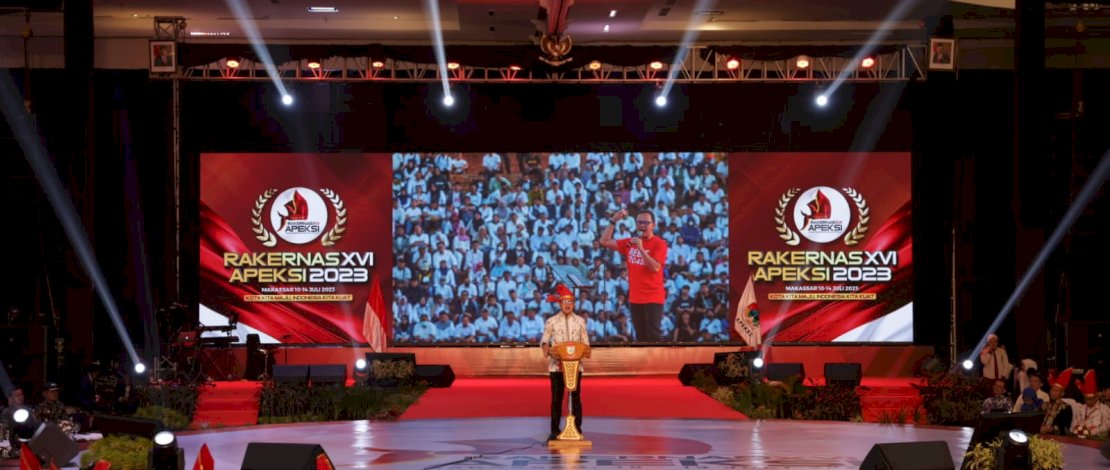 Suasana pembukaan Rakernas Apeksi.