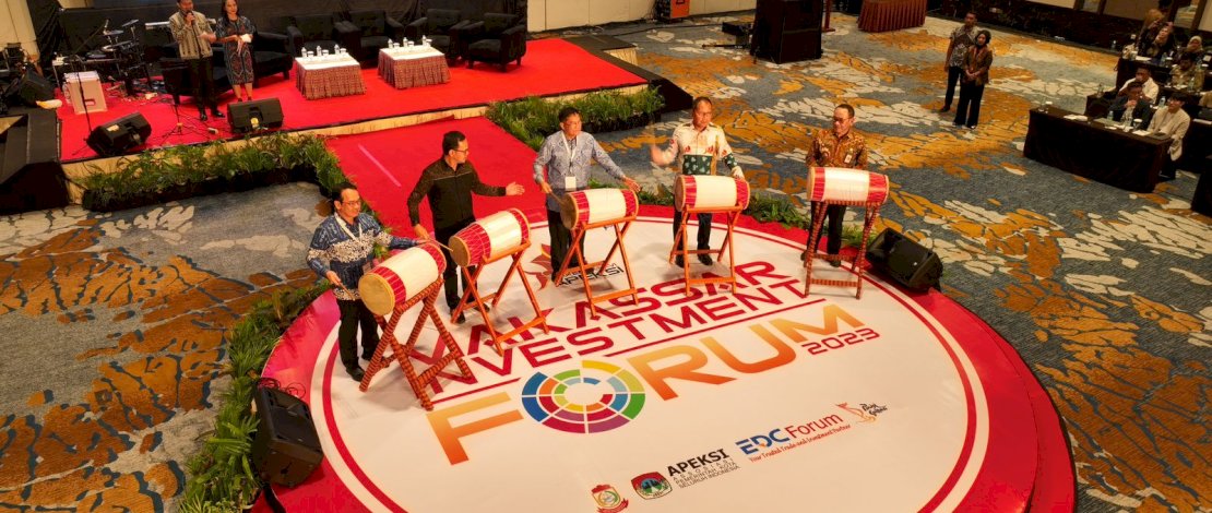 Makassar Investment Forum (MIF) Apeksi, di Hotel Claro, Jumat, 14 Juli 2023.