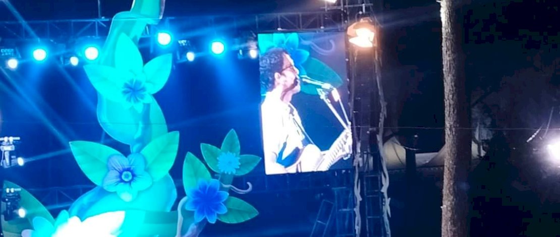 Budi Doremi saat tampil di Event Beautiful Malino, Kabupaten Gowa, Sabtu (15/7/2023) malam.