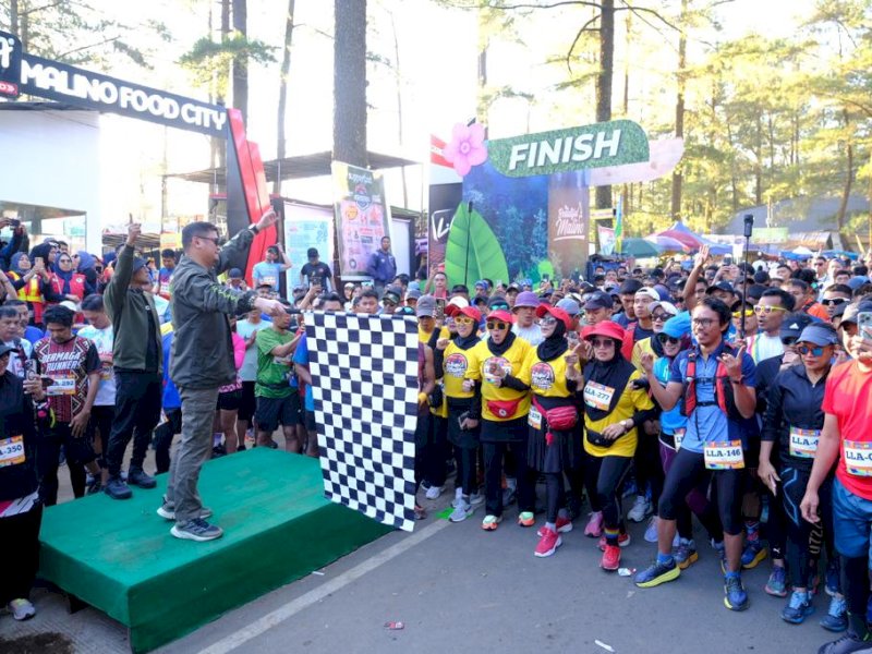 Bupati Gowa Lepas 500 Peserta Lari Lintas Alam di Malino