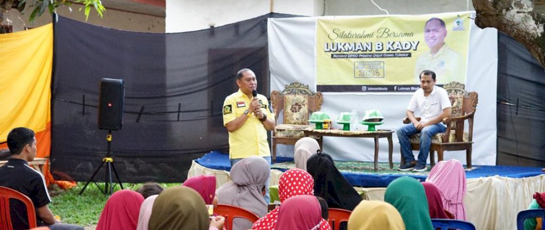 Lukman B Kady menyambangi dua wilayah sekaligus, yakni Kelurahan Parangbanoa dan Desa Bontoramba, Kecamatan Palangga, Kabupaten Gowa.