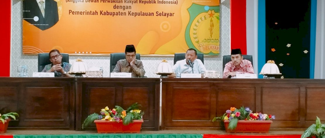 Silaturahmi Anggota DPR RI Hamka B Kady dengan Pemkab Selayar, Kamis, 20 Juli 2023.