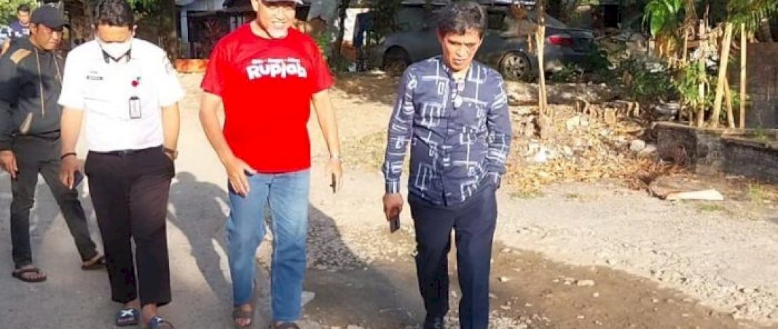 Legislator Hamzah Hamid Tinjau Kondisi Jalan dan Drainase di Paccinang 4 dan 5 Kelurahan Tello Baru