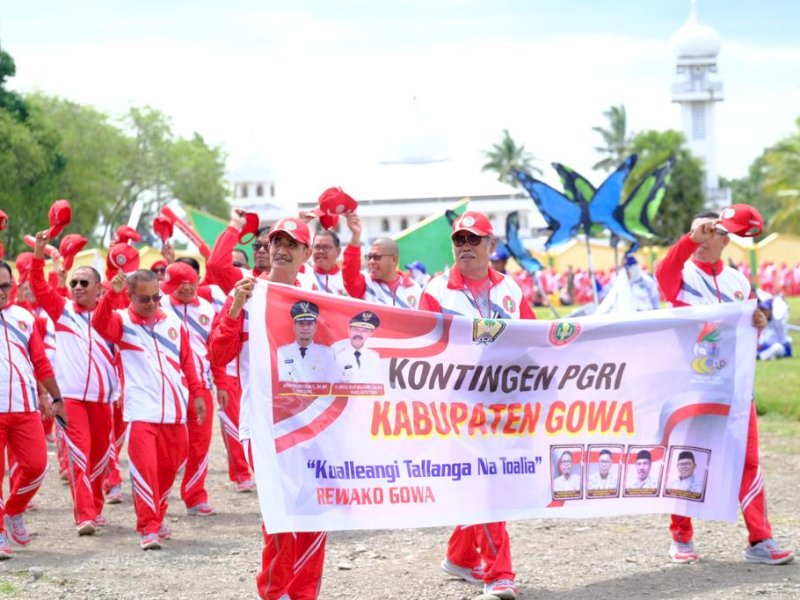 Wabub Target Gowa Masuk Tiga Besar Pada Porseni PGRI di Soppeng