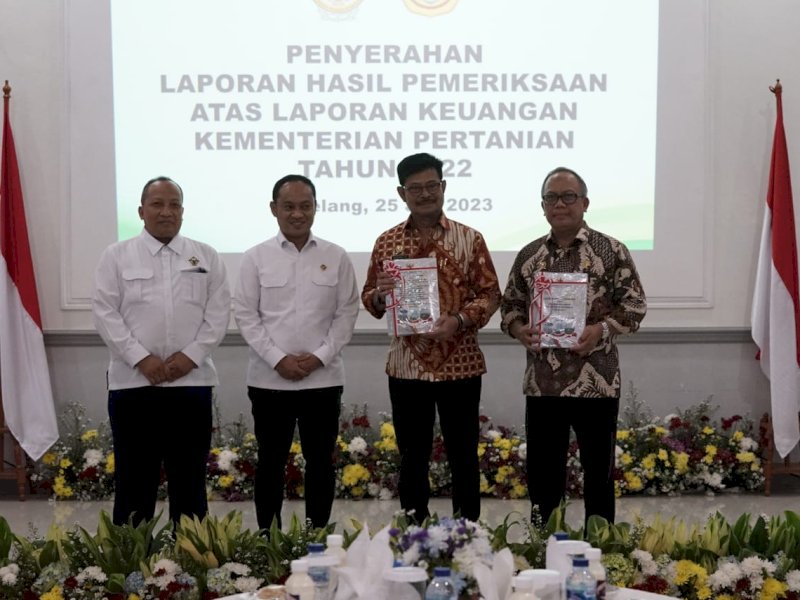BPK Apresiasi  Laporan Keuangan Kementan Tahun 2022