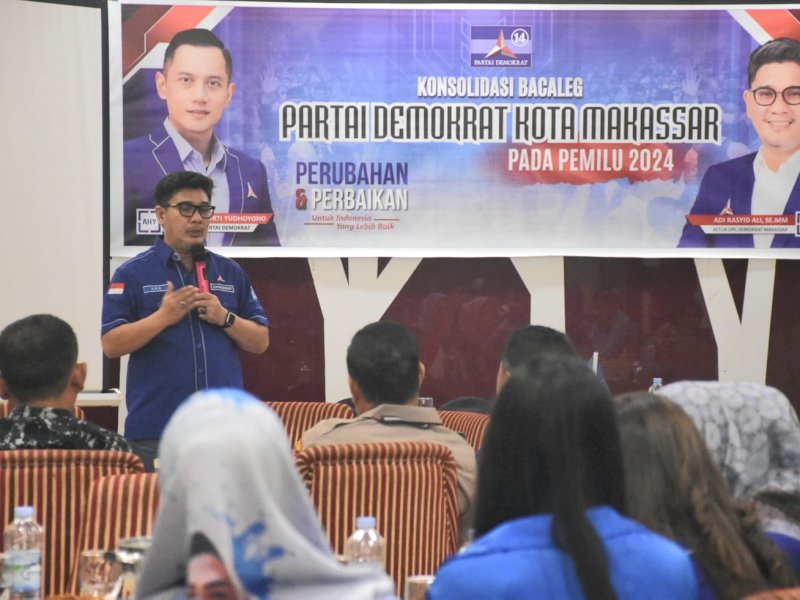 Konsolidasi Bacaleg, Demokrat Makassar Dukung Kamtibmas Kondusif di Pemilu