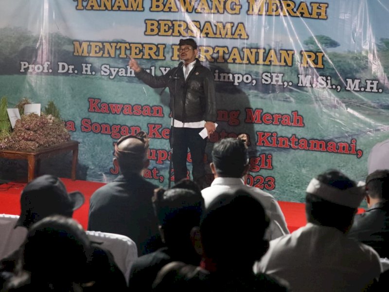 Tanam Bawang Merah di Bangli, Mentan SYL Target Ekspor dan Penuhi Kebutuhan Dalam Negeri