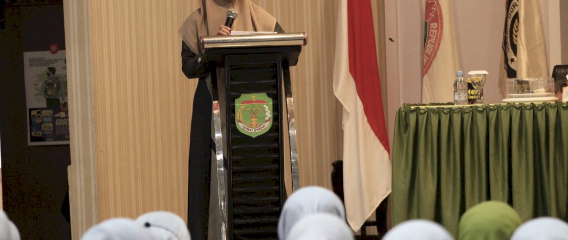 Bupati Luwu Utara, Indah Putri Indriani, membuka secara  resmi Konferda V IGTKI-PGRI Kabupaten Luwu Utara, di Aula La Galigo, Sabtu, 29 Juli 2023.