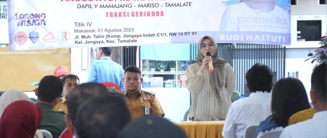 Anggota DPRD Makassar Budi Hastuti kembali melakukan temu konstituen, Selasa, 1 Agustus 2023.