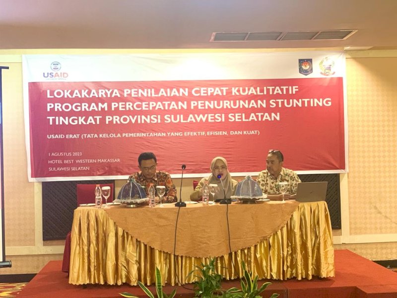 Pemprov Sulsel - USAID ERAT Kolaborasi Rancang Strategi Turunkan Angka Stunting