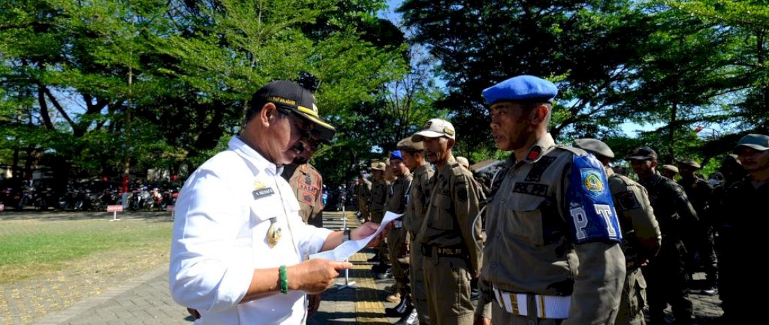 Cek Personil, Wabub Gowa Minta Satpol PP Kedepankan Sikap Humanis saat Bertugas