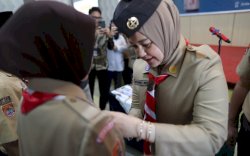 Lantik Pengurus Mabigus, Fatmawati Rusdi Tekankan Peran Penting Pramuka