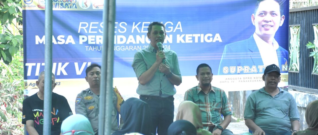 Anggota DPRD Kota Makassar, Supratman saat reses ketiga masa persidangan ketiga tahun sidang 2022/2023.