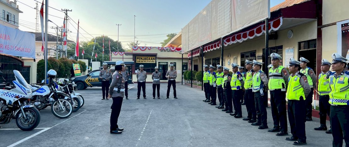 Baru Saja Dilantik, Kasatlantas Polres Gowa Langsung Cek Personel