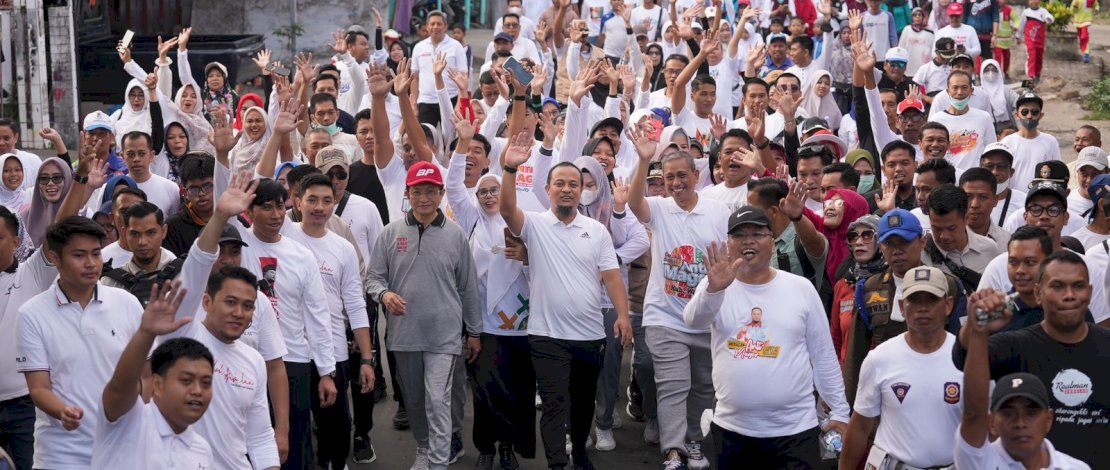 Kegiatan jalan sehat Sulsel Anti Mager kembali dilaksanakan yang ketiga kalinya di Kabupaten Wajo.