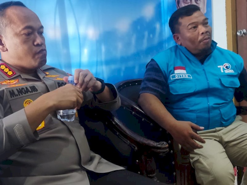 Kapolrestabes Makassar Kunjungi Kantor DPD Partai Gelora  untuk Sosialisasi Pemilu Damai