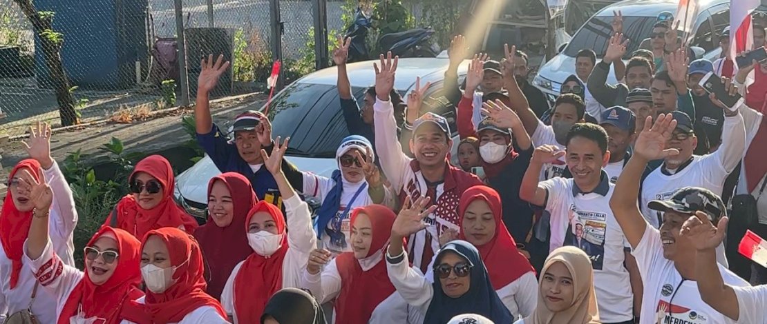 Puluhan ribu warga Kecamatan Tamalanrea mengikuti Jalan Sehat Merdeka Anak Rakyat yang  digelar di Lapangan Tala, Bumi Tamalanrea Permai (BTP), Kecamatan Tamalanrea, Makassar, Minggu, 13 Agustus 2023.