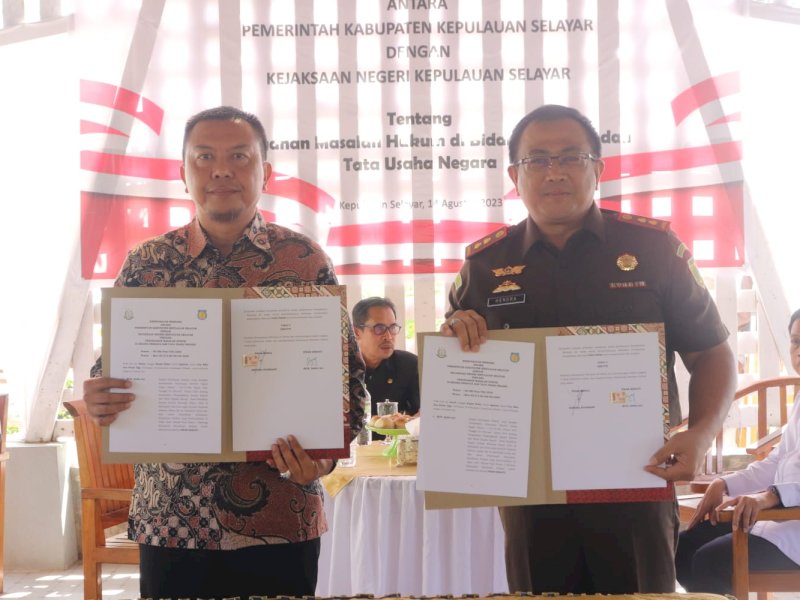 Pemkab - Kejari Selayar Kerjasama Penanganan Hukum Perdata dan Tata Usaha Negara