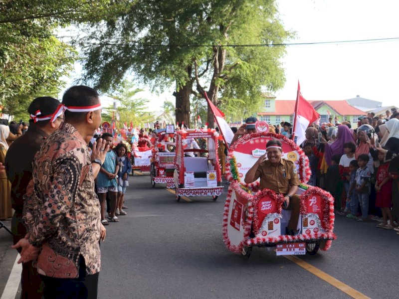 Lomba Becak Hias Meriahkan HUT Kemerdekaan RI di Kepulauan Selayar
