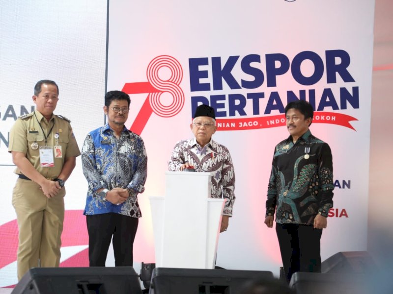 Lepas Ekspor Pertanian Rp12,45 Triliun, Wapres Sampaikan Penghargaan Ke Mentan SYL