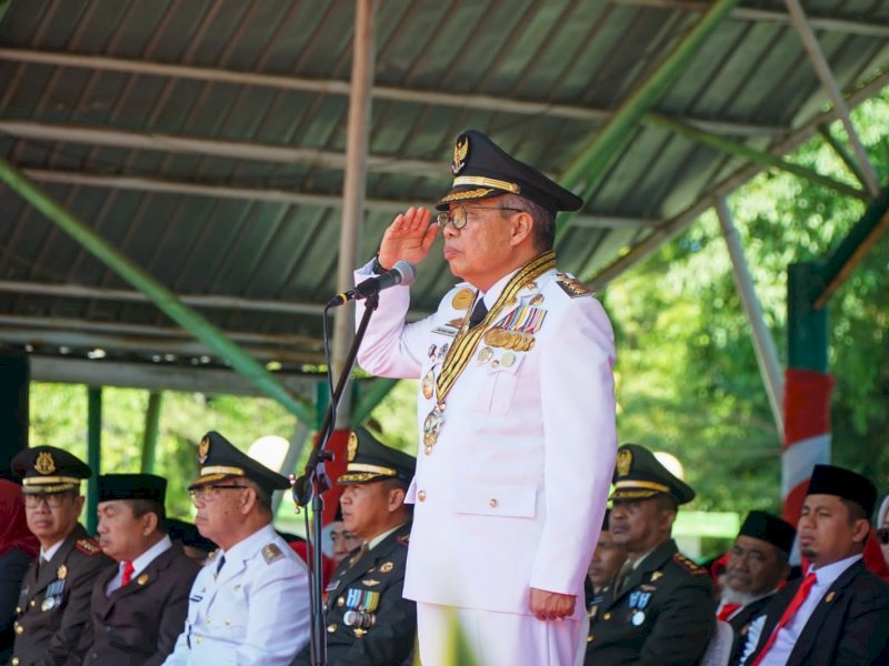 Upacara HUT RI ke-78 di Parepare Penuh Khidmat, Paskibraka Bentuk Formasi TP