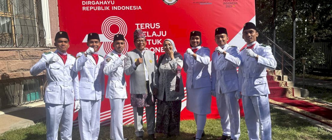 Peringatan HUT RI ke-78 dan pesta rakyat di KBRI Astana diselenggarakan semarak dengan berbagai lomba tradisional Indonesia.