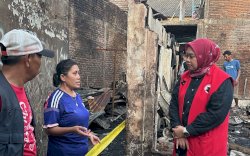 Didampingi Pengurus BMI Makassar, Andi Tenri Uji Kunjungi Lokasi Kebakaran di Jalan Kakatua 3