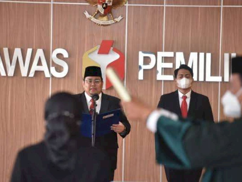 Termasuk di Sulsel, 1.912 Komisioner Bawaslu dari 514 Kabupaten Kota Telah Dilantik