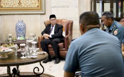 Pasca Dilantik Jadi Danlantamal VI Makassar, Laksma TNI Ivan Gatot Kunjungi Danny Pomanto 