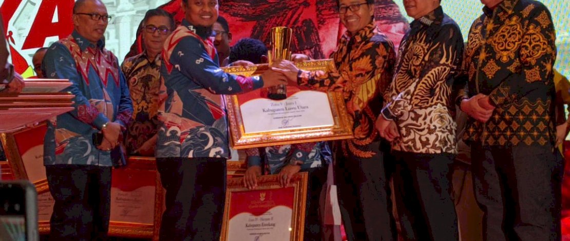 Pemerintah Daerah (Pemda) Kabupaten Luwu Utara meraih penghargaan Percepatan Pembangunan Infrastruktur Daerah Zona Lima dari Pemerintah Provinsi Sulawesi Selatan.