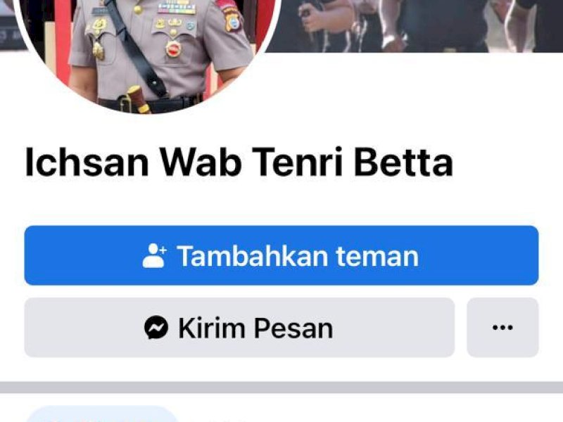 Waspada, Penipu Catut Nama Danyon Ichsan di Akun Whatsapp dan Facebook Berkeliaran   