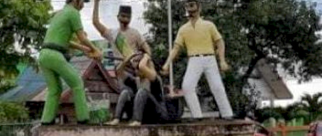 monumen patung massa di Kabupaten Gowa