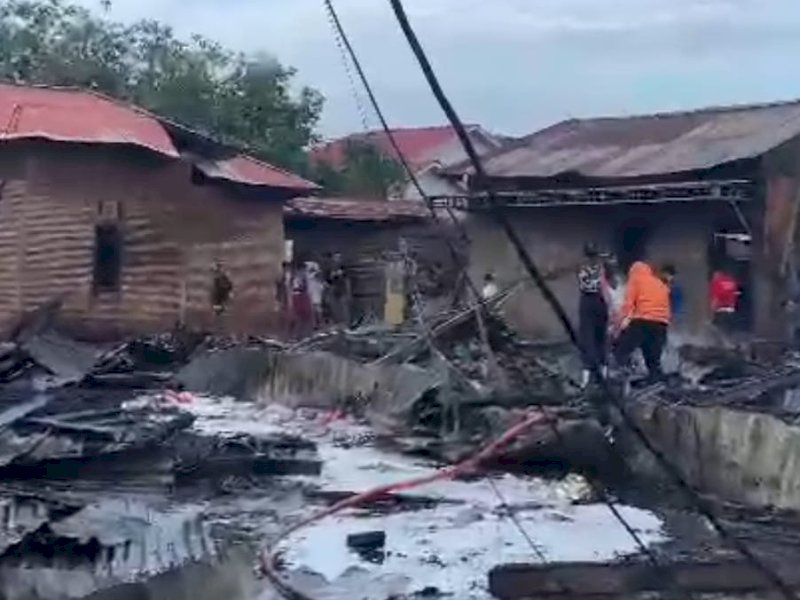 Kebakaran Hebat di Bone, 40 Motor dan 9 Rumah di Bone Hangus Terbakar