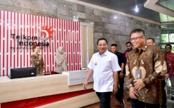 Pj Gubernur Bahtiar Kunker ke Kantor Telkom Regional 7 KTI, Dorong Peningkatan Layanan Telekomunikasi