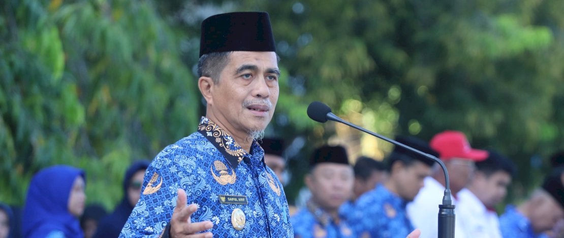 Wakil Bupati Kepulauan Selayar, Saiful Arif, bertindak sebagai Inspektur Upacara pada peringatan Hari Kesadaran Nasional (HKN) Tingkat Kabupaten Kepulauan Selayar.
