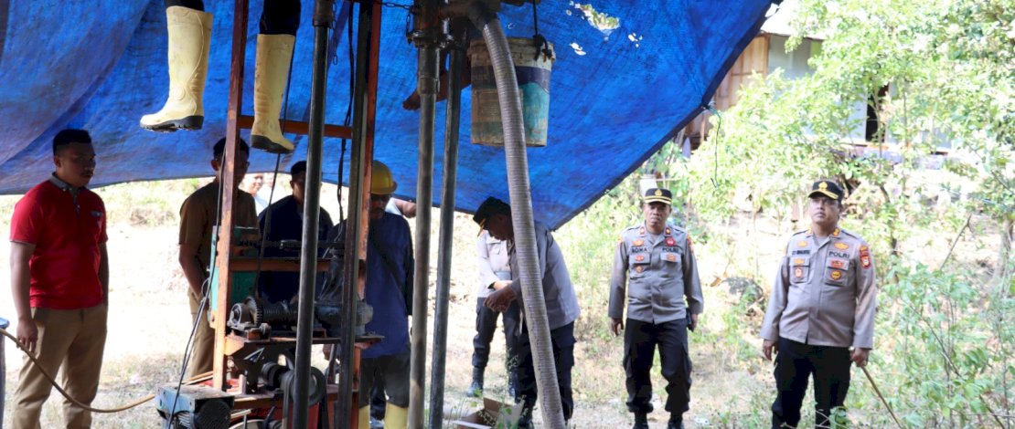 Dampak Elnino, Polres Gowa Beri Bantuan Sumur Bor