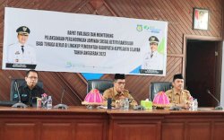 Wabup Saiful Arif Pimpin Rapat Monev Pelaksanaan Perlindungan Jaminan Sosial Ketenagakerjaan