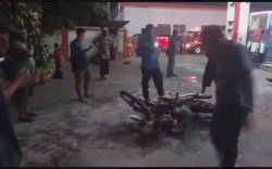 Ngeri, Ada Kobaran Api Membara di SPBU Pannampu