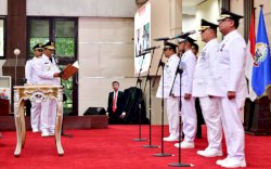 Lantik Empat Pj Kepala Daerah di Sulsel, Bahtiar Baharuddin Ingatkan Program Prioritas