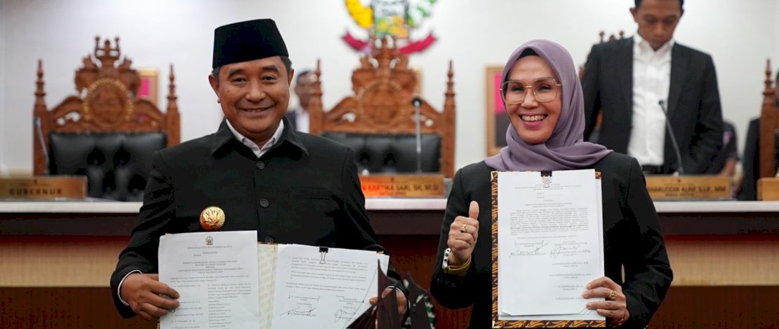 Nota kesepahaman ditanda tangani Ketua DPRD Provinsi Sulawesi Selatan Andi Ina Kartika Sari dan Pj Gubernur Sulawesi Selatan Bahtiar Baharuddin pada Rapat Paripurna, Jum'at (29/9/2023).