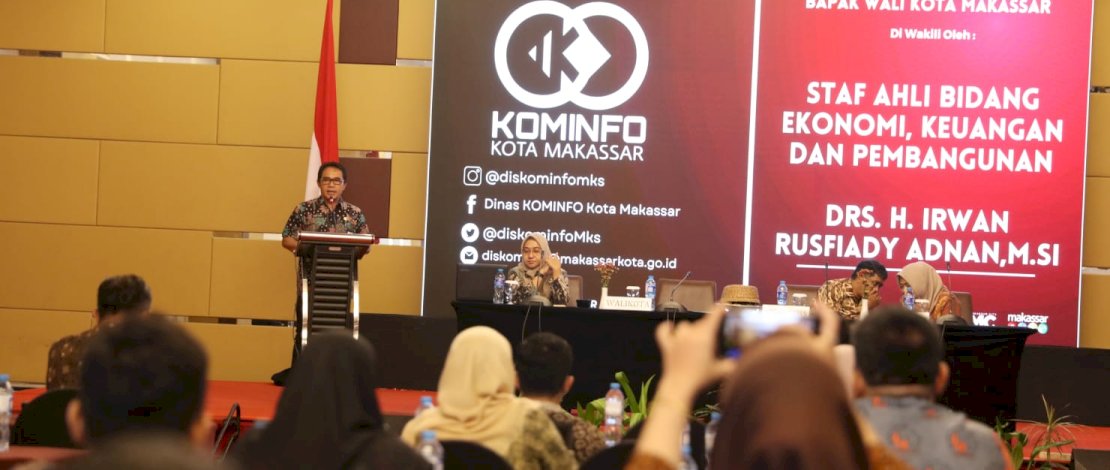 Bimbingan Teknis (Bimtek) SP4N LAPOR yang menghadirkan perwakilan setiap OPD Makassar, di Hotel Aston, Kamis, 5 Oktober 2023.