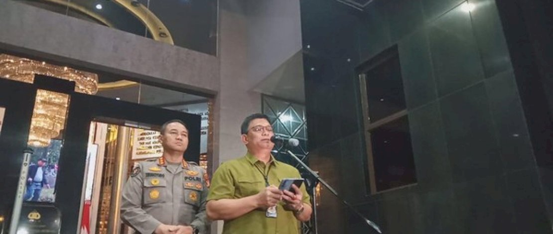 Polda Metro Jaya konferensi pers terkait dugaan pemerasan terhadap Syahrul Yasin Limpo.